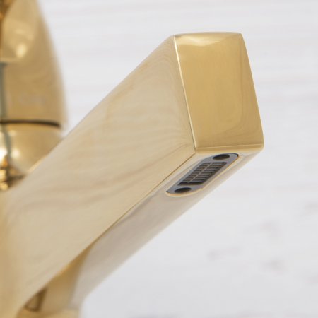 Смеситель WasserKRAFT Sauer 7103Н для раковины, золото глянцевое 