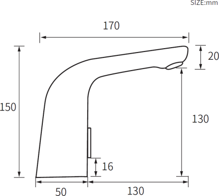 Смеситель для раковины ESKO сенсорный (SNR 26) 