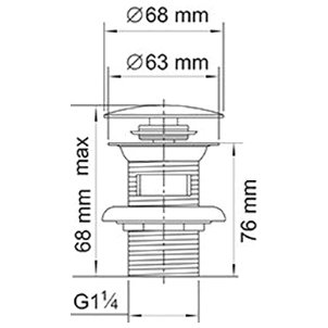 Донный клапан для раковины WasserKRAFT A047 темная бронза 