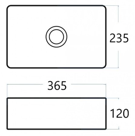 Раковина-чаша CeramaLux 36 6230 Белая глянцевая 