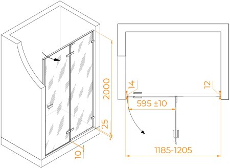 Душевая дверь RGW SV-004 1200 