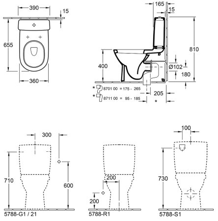 Унитаз-компакт Villeroy & Boch ONovo 56581001 альпийский белый 