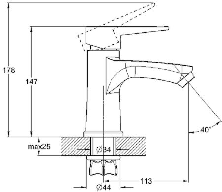 Смеситель для раковины G-Lauf NUD1-A045YW Белый матовый 