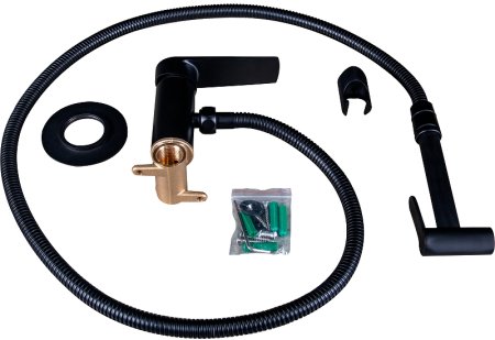 Гигиенический душ со смесителем WellWant WWG00010B Черный матовый 