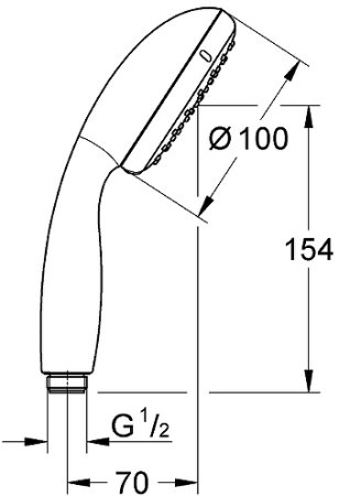 Ручной душ Grohe Tempesta Classic 27597001 Хром 