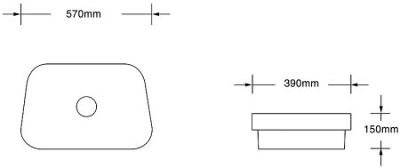 Раковина-чаша Ceruttispa 57 CR0023 9551 Белая 