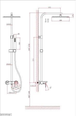 Душевая система D&KBayern.Liszt (DA1513705A04) 