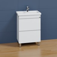 Тумба Санта Марс 60 напольная 2 ящика с умывальником Фостер 60