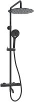 Душевая система WasserKRAFT A288.160.078.BM Thermo с термостатом Черная матовая