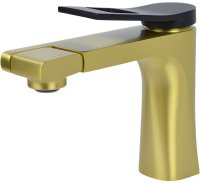 Смеситель для раковины Bronze de Luxe Element EL02XGB Матовое золото Черный