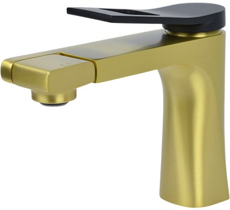 Смеситель для раковины Bronze de Luxe Element EL02XGB Матовое золото Черный 