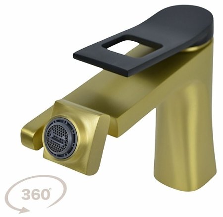 Смеситель для раковины Bronze de Luxe Element EL02XGB Матовое золото Черный 