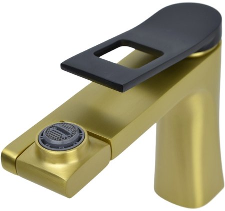 Смеситель для раковины Bronze de Luxe Element EL02XGB Матовое золото Черный 