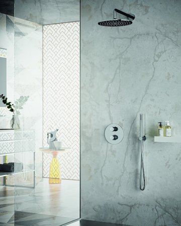 Душевая система Paffoni Light KITLIQ019CR045 с термостатом Хром 