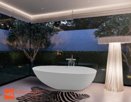 Ванна из литьевого мрамора Marmaro Токио 170х85 см. 