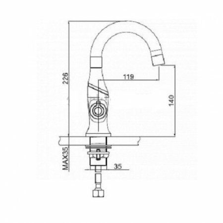 Смеситель для раковина Gappo Stella G1049 белый/хром 