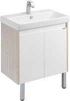 Тумба под раковину Aquaton Сканди Doors 70 1A278901SDB20 Белый глянец Дуб верона