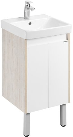 Тумба под раковину Aquaton Сканди Doors 45 1A278701SDB20 Белый глянец Дуб верона 