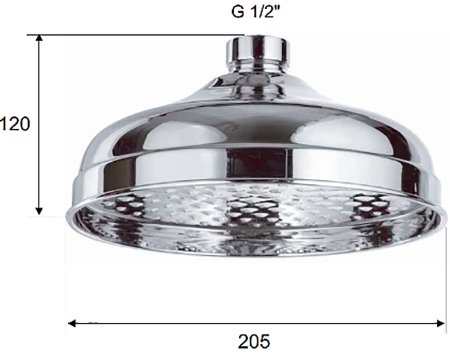 Верхний душ Remer 359B20X Хром 