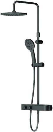 Душевая система AM.PM Inspire V2.0 F0750A422 с термостатом Черная матовая 