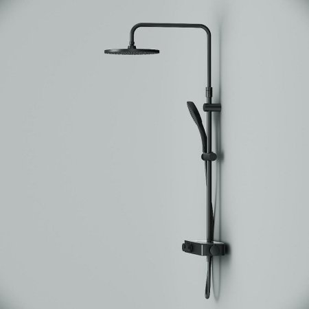 Душевая система AM.PM Inspire V2.0 F0750A422 с термостатом Черная матовая 