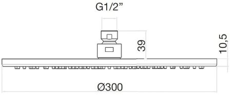 Верхний душ Webert AC1010015PVC Хром 