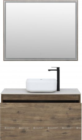 Зеркало Aquanet Nova Lite 100 дуб рустикальный LED 