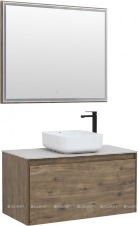 Зеркало Aquanet Nova Lite 100 дуб рустикальный LED 