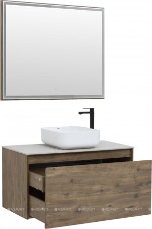 Зеркало Aquanet Nova Lite 100 дуб рустикальный LED 