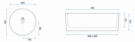 Раковина накладная REA Alisa REA-U8601 золото 