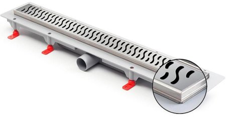 Душевой лоток Paini Harmony 750 CH750HN с решеткой Хром глянцевый 