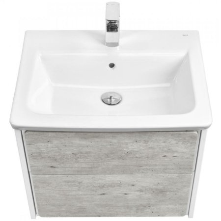 Тумба под раковину Roca Ronda 60 ZRU9303002 подвесная Бетон Белый матовый 