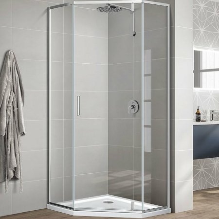 Душевой уголок Vincea Slim-U 90x90 VSP-2SU900CL профиль Хром стекло прозрачное 