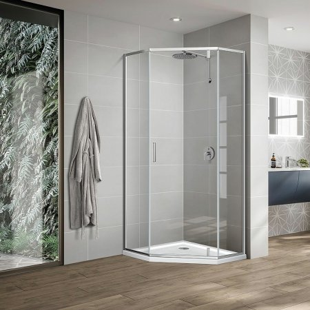 Душевой уголок Vincea Slim-U 90x90 VSP-2SU900CL профиль Хром стекло прозрачное 