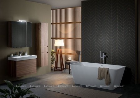 Зеркало-шкаф Aquanet Нью-Йорк 85 орех 