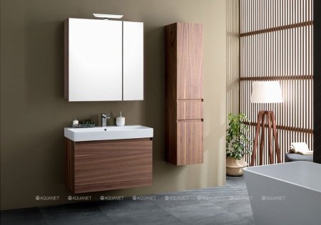Зеркало-шкаф Aquanet Нью-Йорк 85 орех 