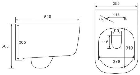 Унитаз Vincea Idea Rimless VT1-33 подвесной с сиденьем Микролифт 