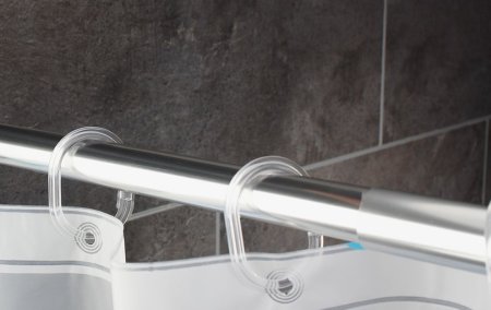 Комплект Штора для ванной Ridder Loupe 35897 + Карниз для ванны Aquanet прямой 170 см + Крючок для 