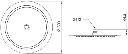 Верхний душ Remer SS357UFM30X Нержавеющая сталь 
