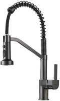 Смеситель для кухни с гибким изливом Shevanik S963T, оружейная сталь