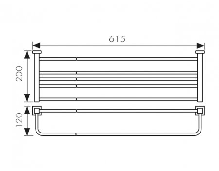 Полка для полотенец Kaiser KH-4309 Бронза 