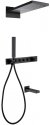 Душевая система Abber Rund AF8753B с термостатом Черная матовая 