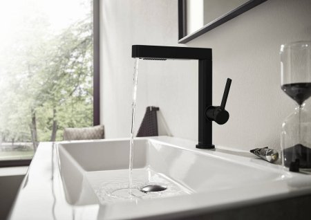 Смеситель Hansgrohe Finoris 230 76063670 для раковины, матовый черный 