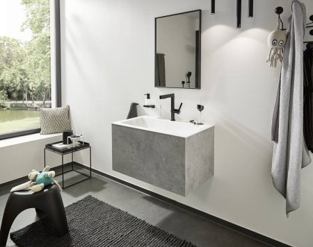 Смеситель Hansgrohe Finoris 230 76063670 для раковины, матовый черный 