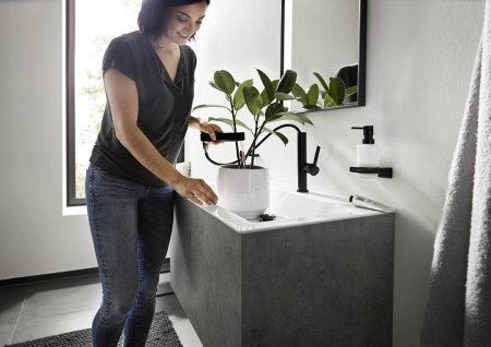 Смеситель Hansgrohe Finoris 230 76063670 для раковины, матовый черный 