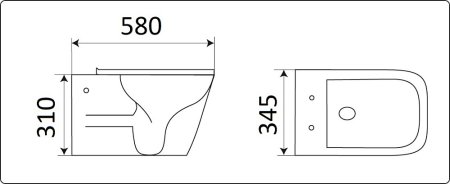 Унитаз подвесной CeramaLux B2310 