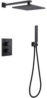 Душевая система Abber Insel AF8051B с термостатом Черная матовая