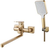 Смеситель для ванны Shevanik S9902G, золотой сатин