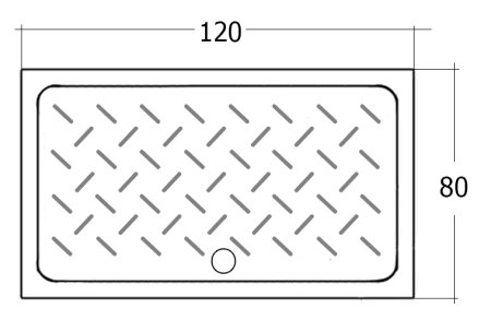 Поддон для душа RGW Ceramics CR-128 80х120х6 