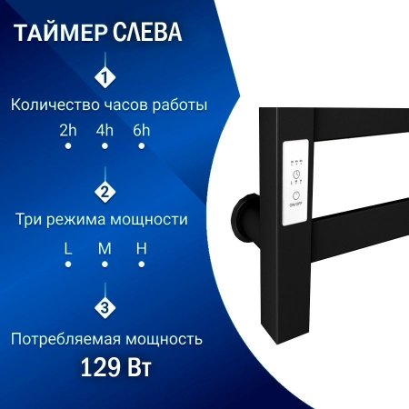 Полотенцесушитель электрический (лесенка) Маргроид B81 M0016, 30x80 см 